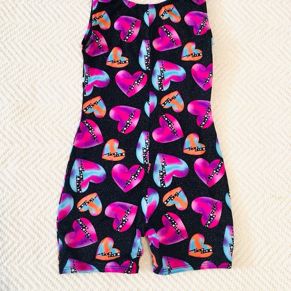 Gymnastics kids child girl dance leotard sleeveless cotton knit blend - Picture 2 of 2